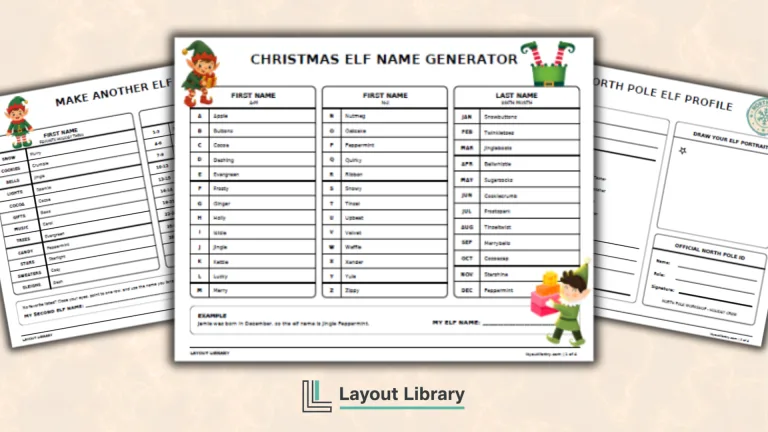Featured Image - Free Printable Christmas Elf Name Generator