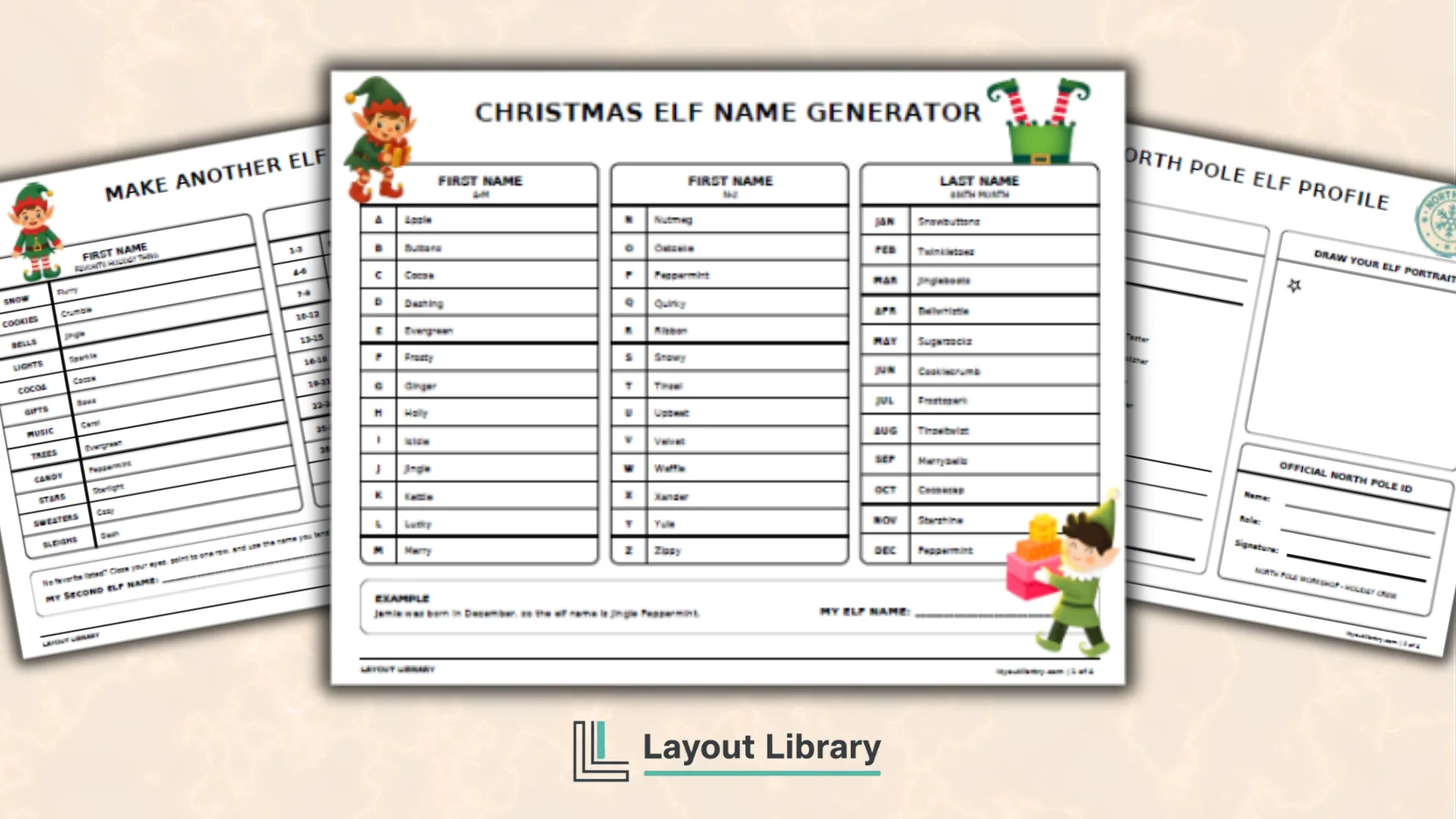 Featured Image - Free Printable Christmas Elf Name Generator