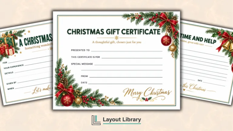 Featured Image - Free Printable Christmas Gift Certificates