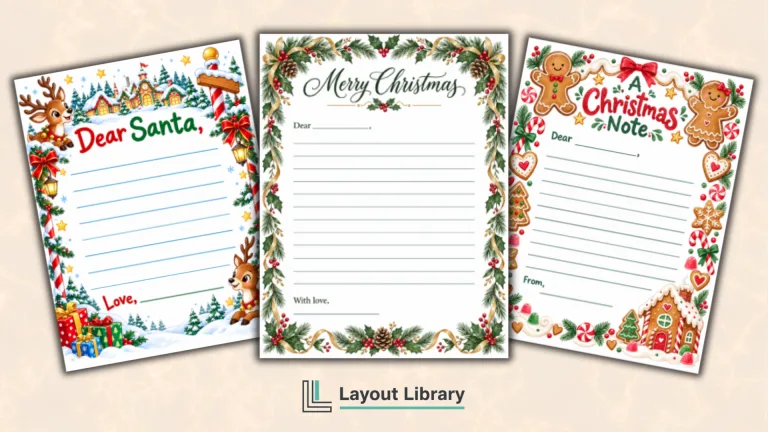 Featured Image - Free Printable Christmas Letter Templates