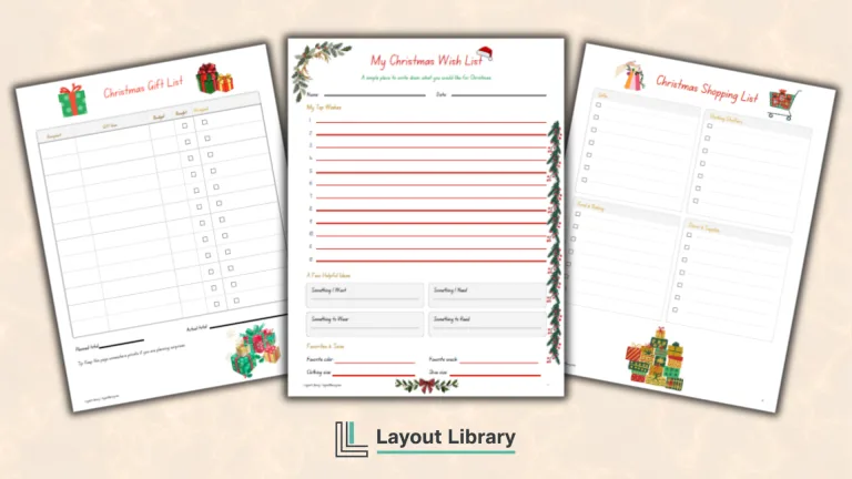 Featured Image - Free Printable Christmas Lists