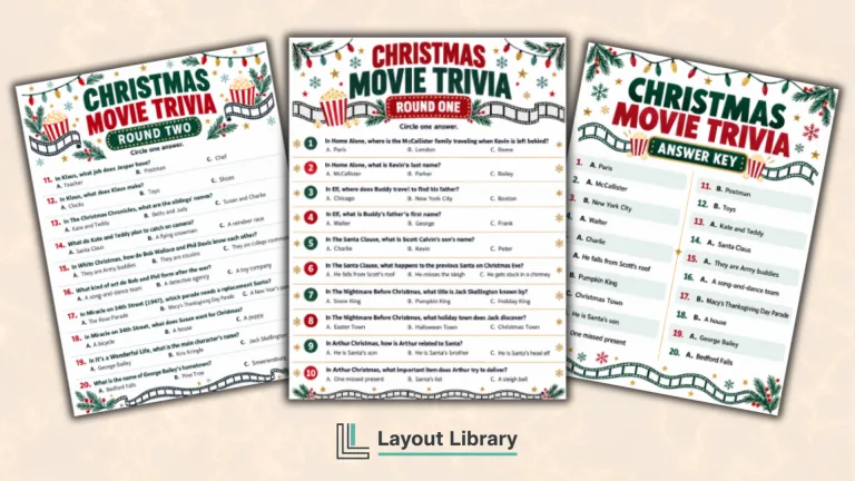 Featured Image - Free Printable Christmas Movie Trivia