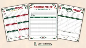 Featured Image - Free Printable Christmas Potluck Sign-Up Sheets