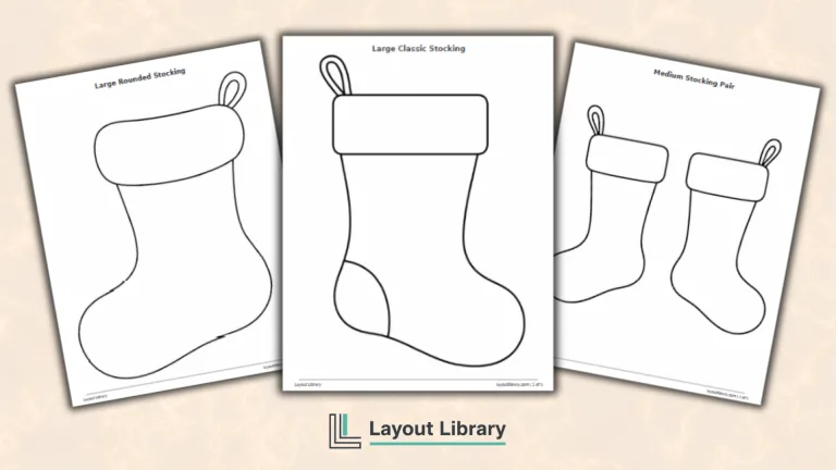 Featured Image - Free Printable Christmas Stocking Templates