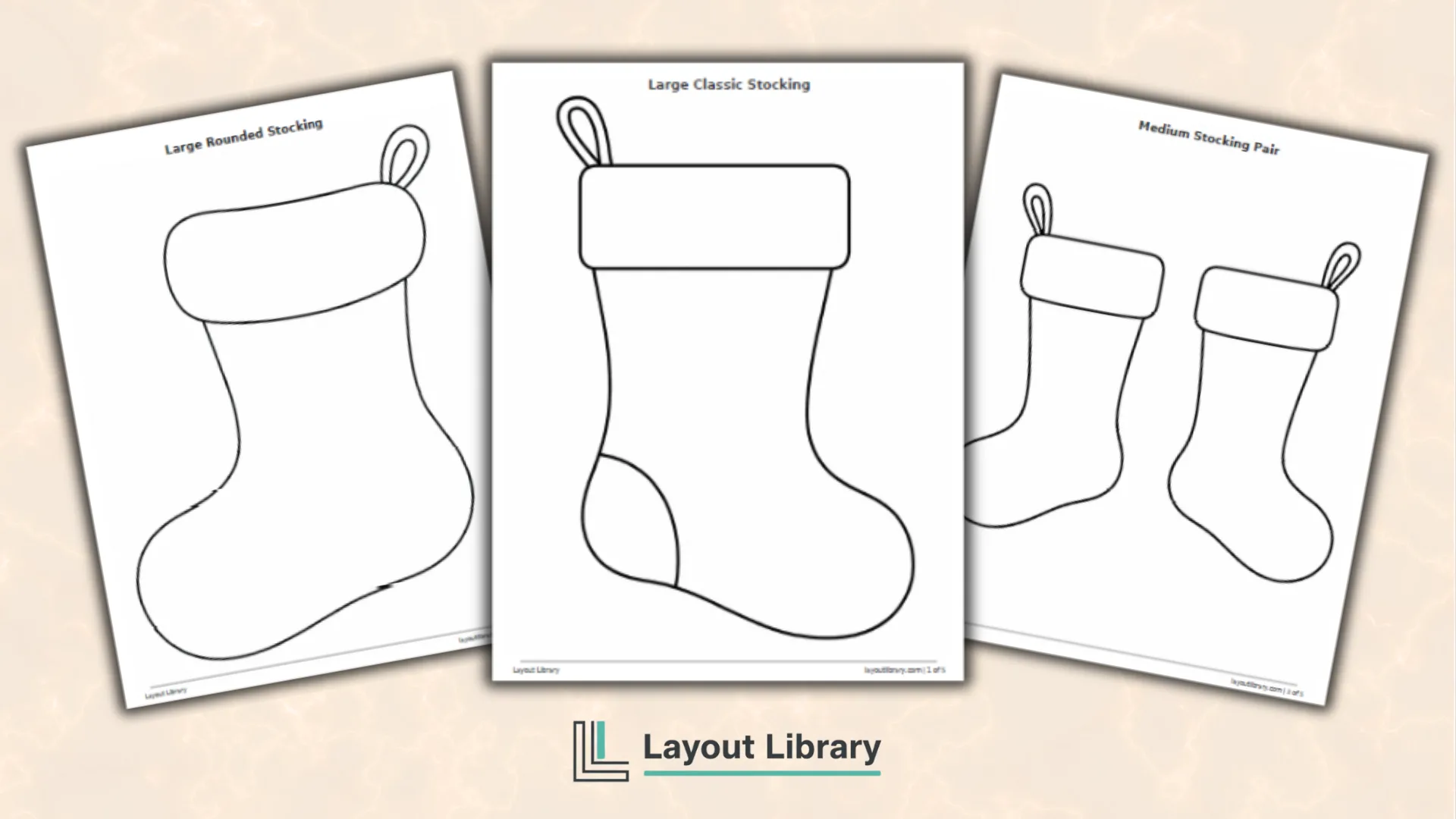 Featured Image - Free Printable Christmas Stocking Templates