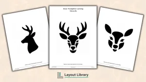 Free Printable Deer Pumpkin Carving Stencils Featured Image - Free Printable Deer Pumpkin Carving Stencils