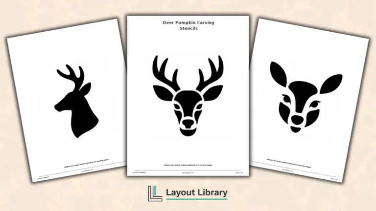 Featured Image - Free Printable Deer Pumpkin Carving Stencils