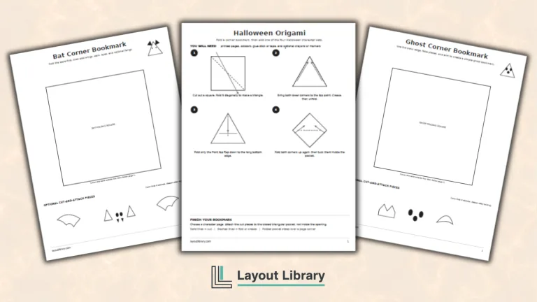 Free Printable Halloween Origami