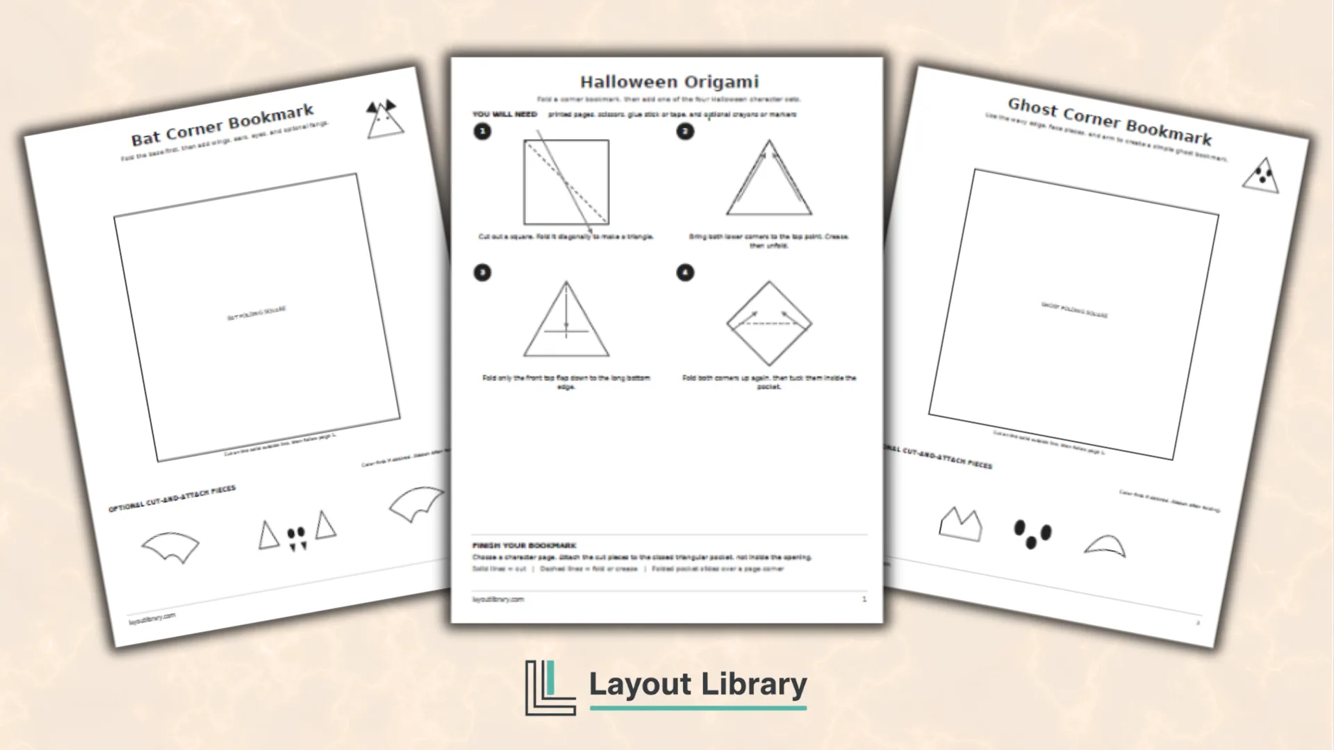 Free Printable Halloween Origami