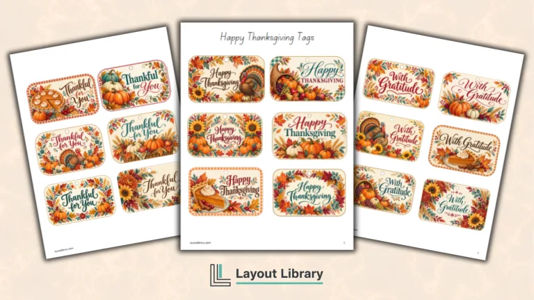Free Printable Happy Thanksgiving Tags