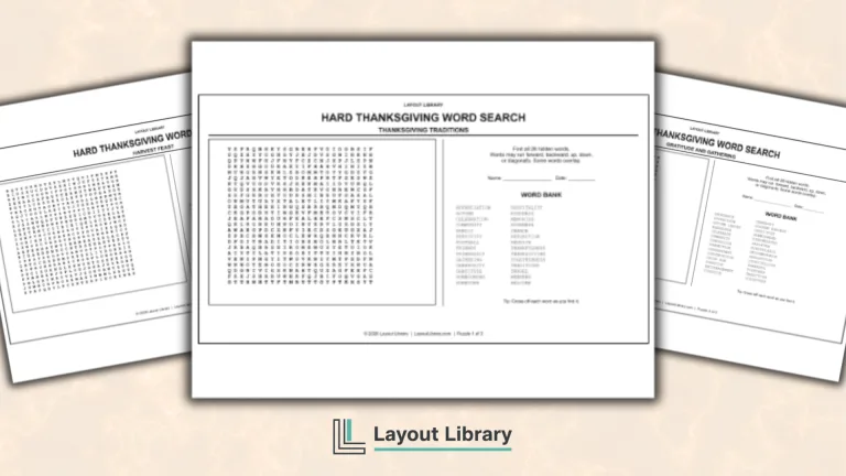 Featured Image - Free Printable Hard Thanksgiving Word Search