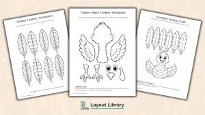 Free Printable Paper Plate Turkey Template Featured Image - Free Printable Paper Plate Turkey Template
