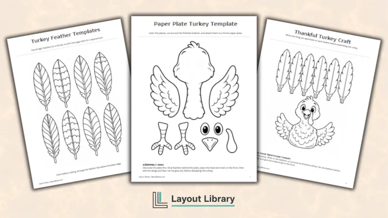 Featured Image - Free Printable Paper Plate Turkey Template