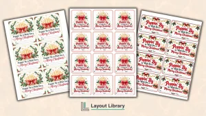 Featured Image - Free Printable Poppin’ By To Wish You a Merry Christmas Gift Tags
