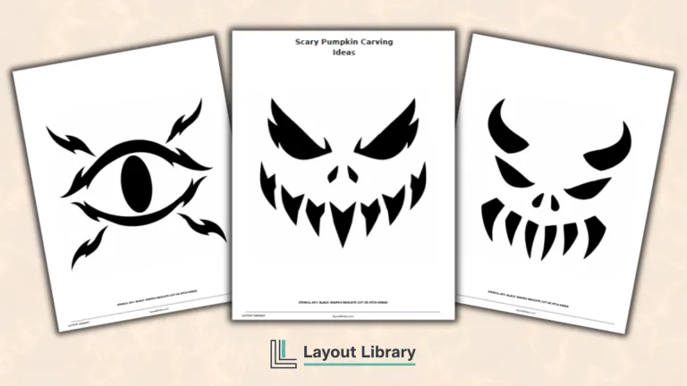 Featured Image - Free Printable Scary Pumpkin Carving Ideas