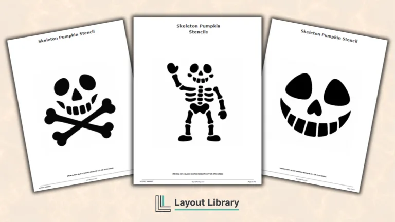 Featured Image - Free Printable Skeleton Pumpkin Stencils