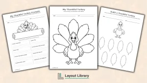 Featured Image - Free Printable Thankful Turkey