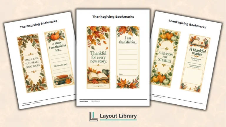 Featured Image - Free Printable Thanksgiving Bookmarks