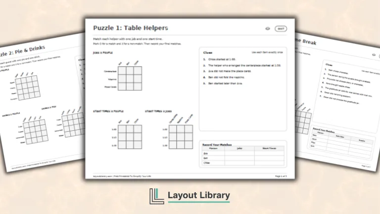 Featured Image - Free Printable Thanksgiving Logic Puzzles