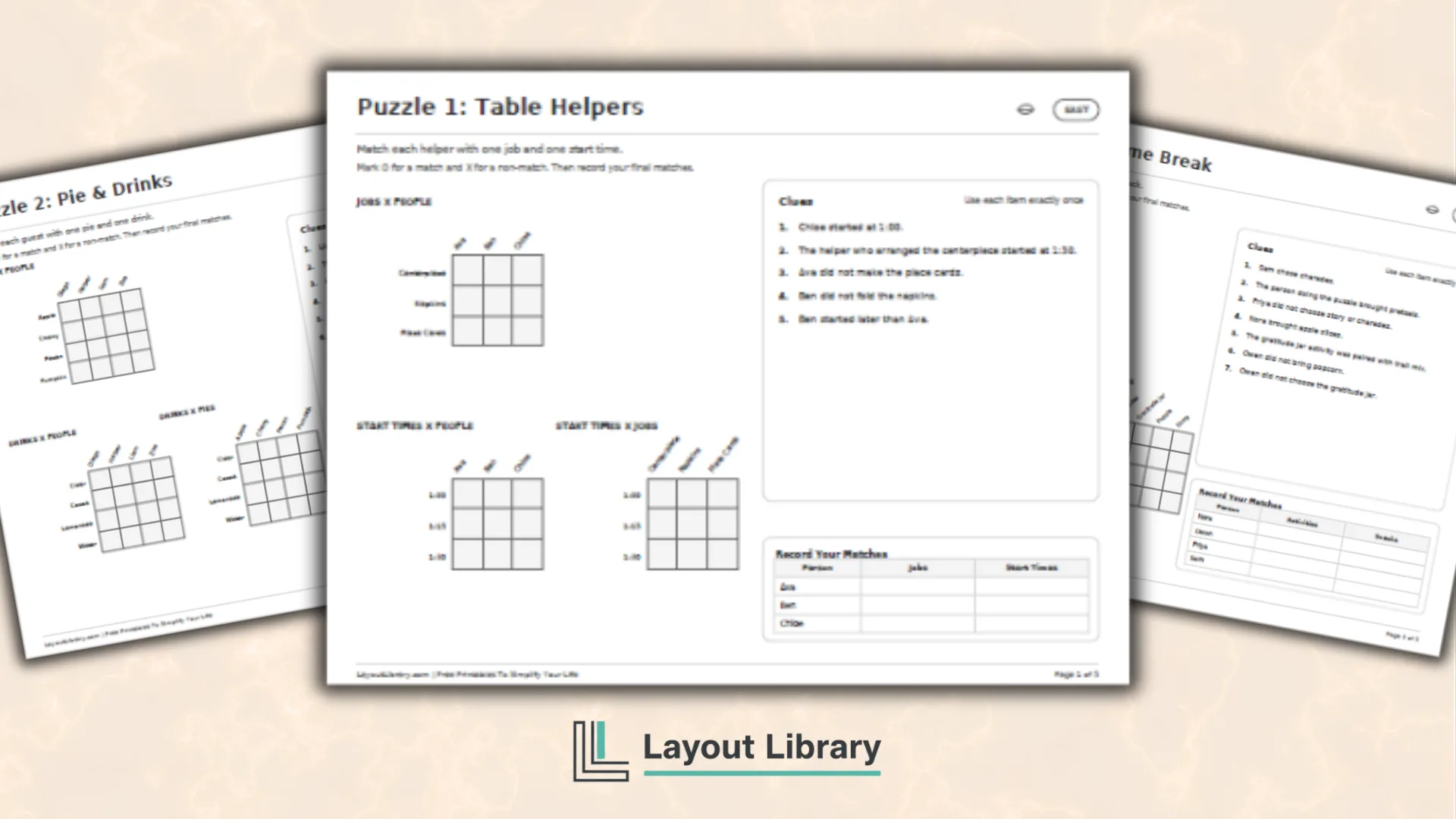 Featured Image - Free Printable Thanksgiving Logic Puzzles