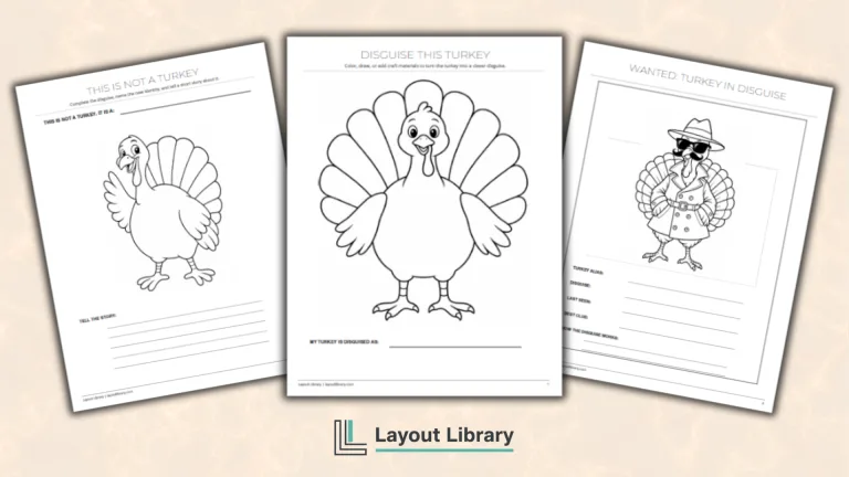 Featured Image - Free Printable Turkey in Disguise Templates