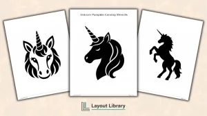 Free Printable Unicorn Pumpkin Carving Stencils Featured Image - Free Printable Unicorn Pumpkin Carving Stencils