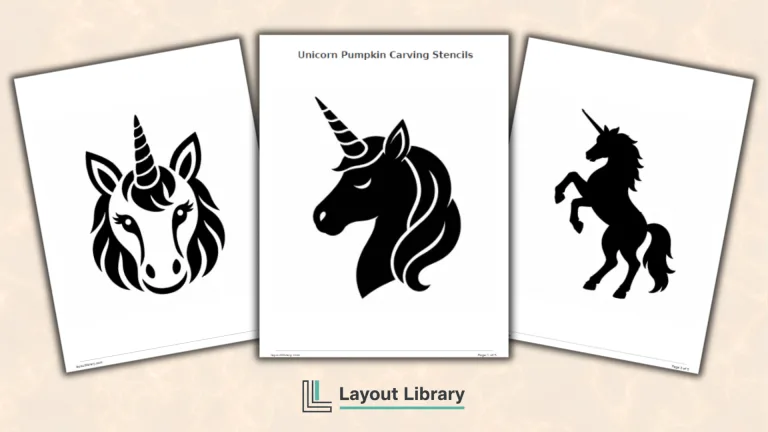 Featured Image - Free Printable Unicorn Pumpkin Carving Stencils