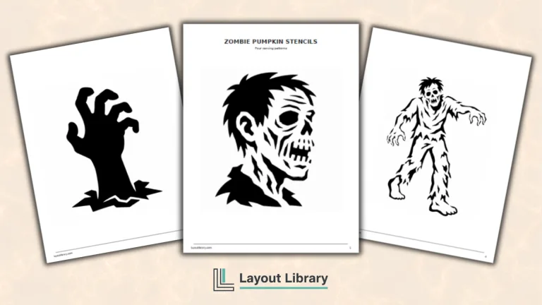 Free Printable Zombie Pumpkin Stencils
