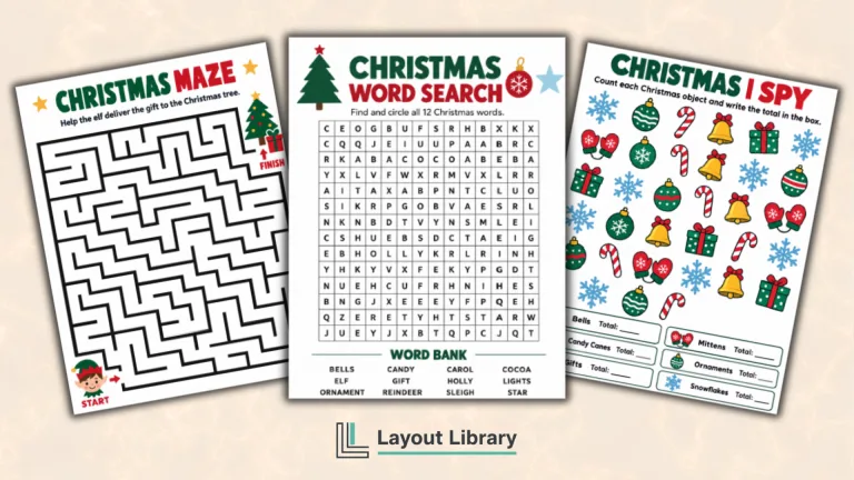 Featured Image - Free Printable Christmas Activity Sheets