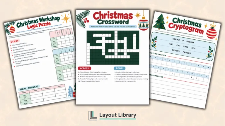 Featured Image - Free Printable Christmas Puzzles