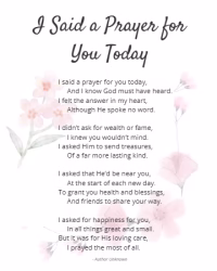 i said a prayer for you today printable - screenshot 1