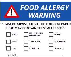 Free Printable Allergy Warning Sign Screenshot 1