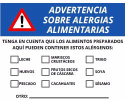 Free Printable Allergy Warning Sign Screenshot 2