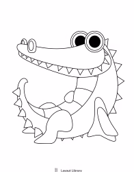 Free Printable Alligator Template Screenshot 2
