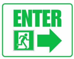 Free Printable Enter and Exit Signs Screenshot 1