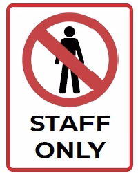 Free Printable Staff Only Sign Screenshot 1