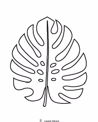 Free Printable Tropical Leaf Stencil Screenshot 1