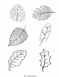 Free Printable Tropical Leaf Stencil Screenshot 7