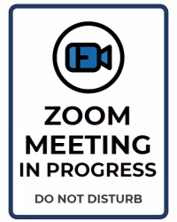 Free Printable Zoom Meeting in Progress Sign Screenshot 1 Big