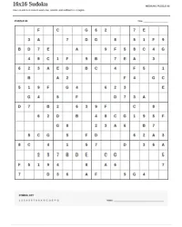 Free Printable 16x16 Sudoku Screenshot 3