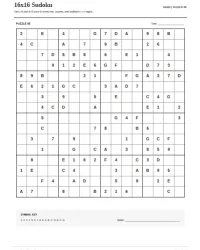 Free Printable 16x16 Sudoku Screenshot 5