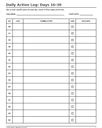 Free Printable 30-Day Challenge Calendar Screenshot 3