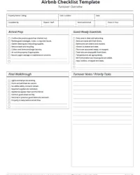 Free Printable Airbnb Checklist Screenshot 1