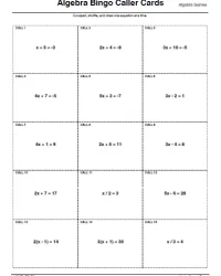 Free Printable Algebra Games Screenshot 4