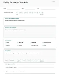 Free Printable Anxiety Tracker Screenshot 1