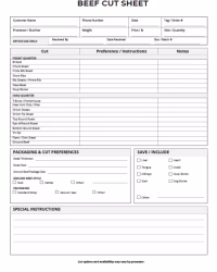 Free Printable Beef Cut Sheet Screenshot 1