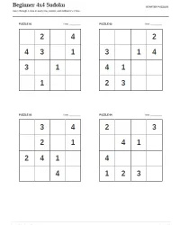 Free Printable Beginner 4x4 Sudoku Screenshot 1