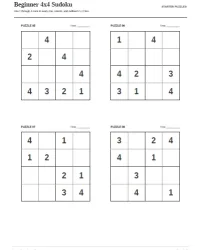 Free Printable Beginner 4x4 Sudoku Screenshot 2