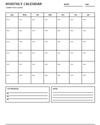 Free Printable Bullet Journal Monthly Calendar Screenshot 1