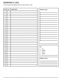 Free Printable Bullet Journal Monthly Calendar Screenshot 3
